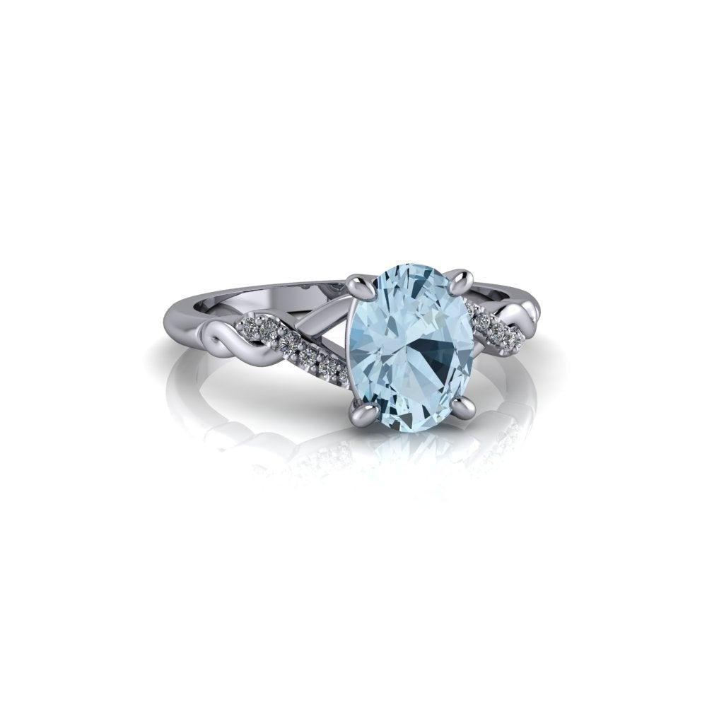 14 kt white gold Engagement Ring Bel Viaggio Designs, LLC