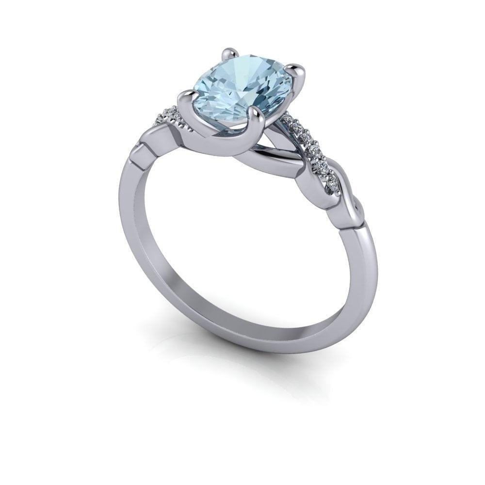 14 kt white gold Engagement Ring Bel Viaggio Designs, LLC