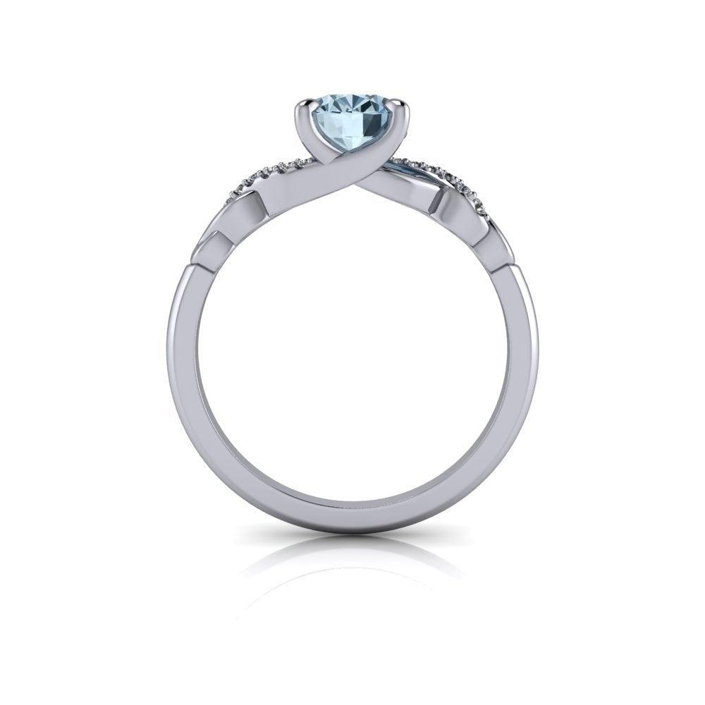 14 kt white gold Engagement Ring Bel Viaggio Designs, LLC