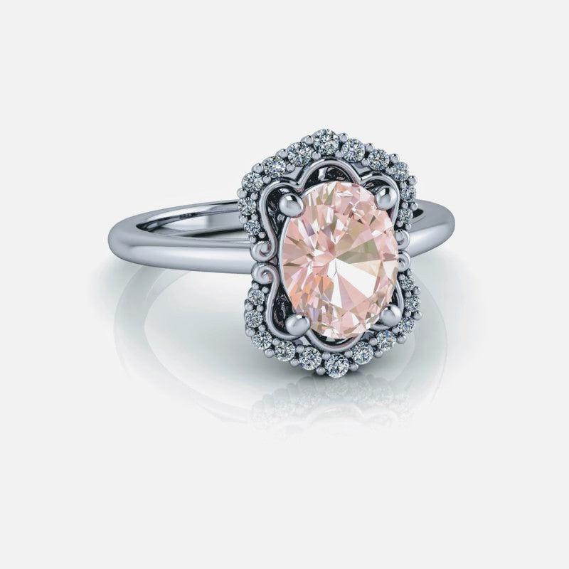 4.5 Morganite Rings Bel Viaggio Designs, LLC