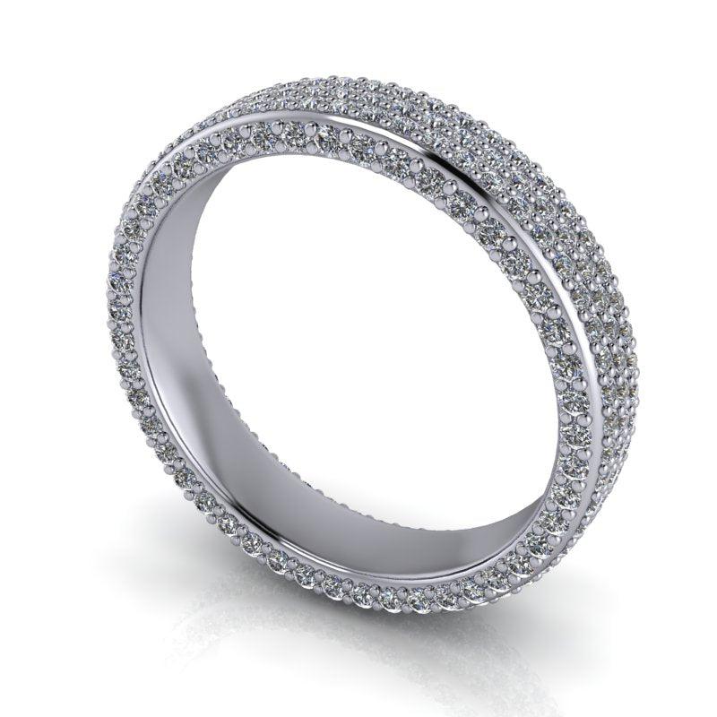 14kt white gold Wedding band Bel Viaggio Designs, LLC