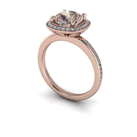 14 kt rose gold Morganite Rings Bel Viaggio Designs, LLC