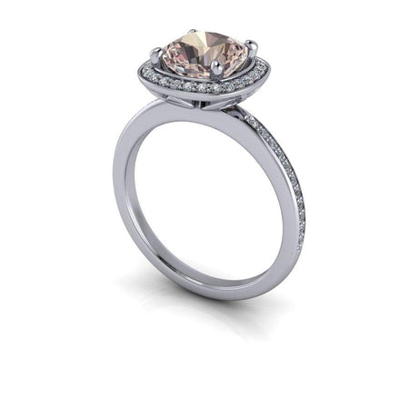 14 kt white gold Morganite Rings Bel Viaggio Designs, LLC