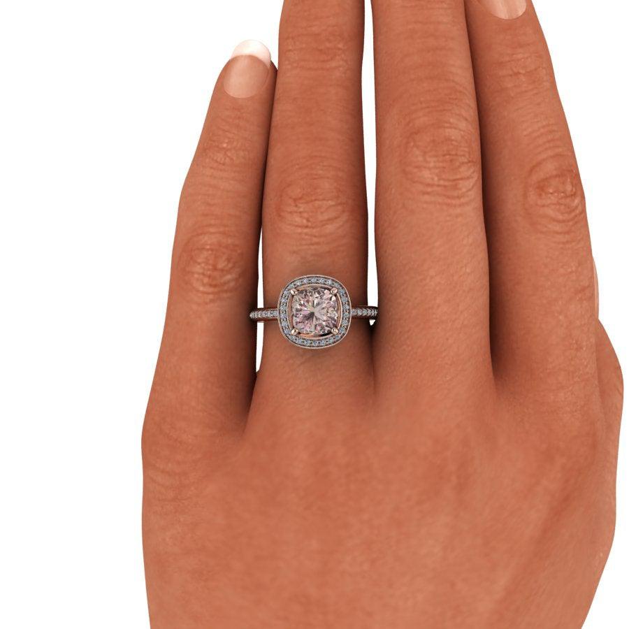 14 kt rose gold Morganite Rings Bel Viaggio Designs, LLC