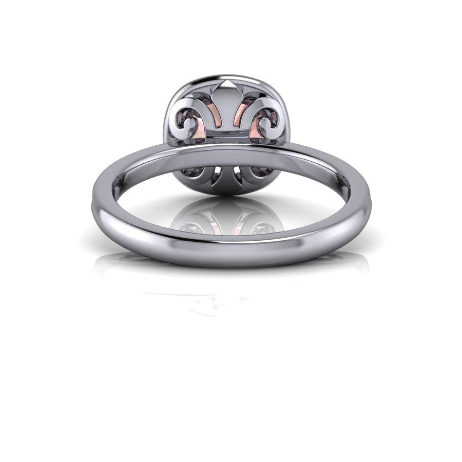 14 kt white gold Morganite Rings Bel Viaggio Designs, LLC