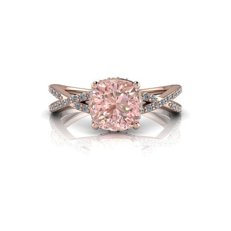 14 kt rose gold Morganite Rings Bel Viaggio Designs, LLC