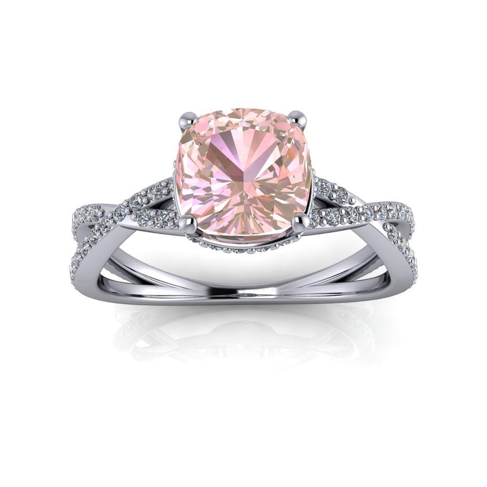 14 kt rose gold Morganite Rings Bel Viaggio Designs, LLC