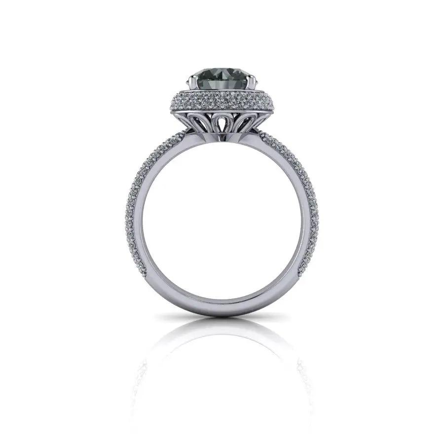 14kt White gold Engagement Ring Bel Viaggio Designs, LLC