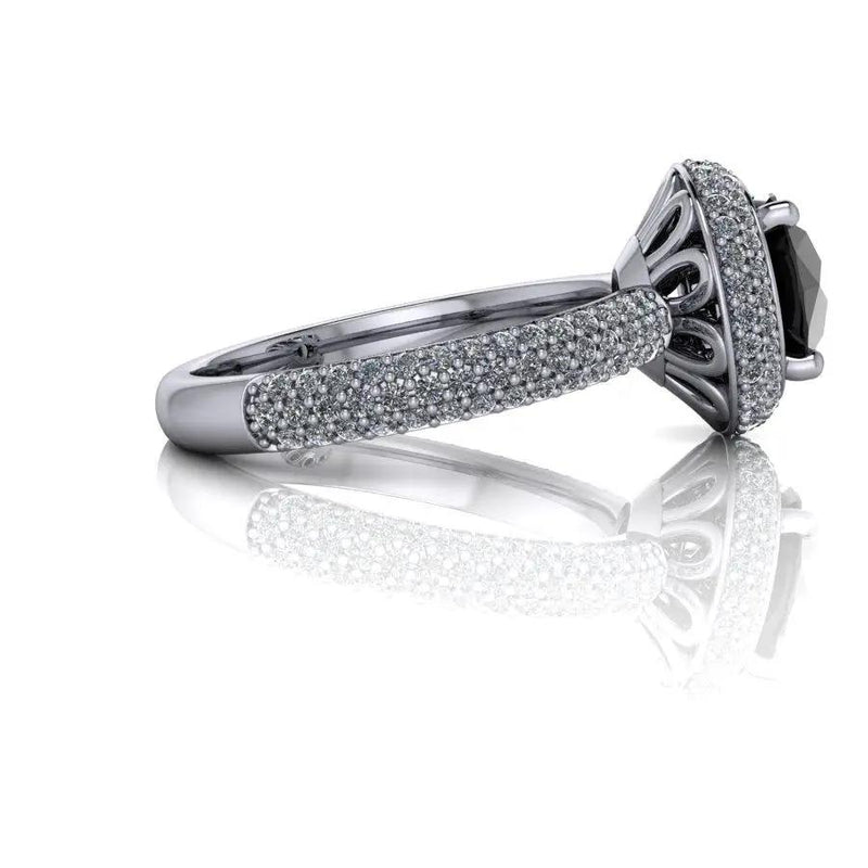 14kt White gold Engagement Ring Bel Viaggio Designs, LLC