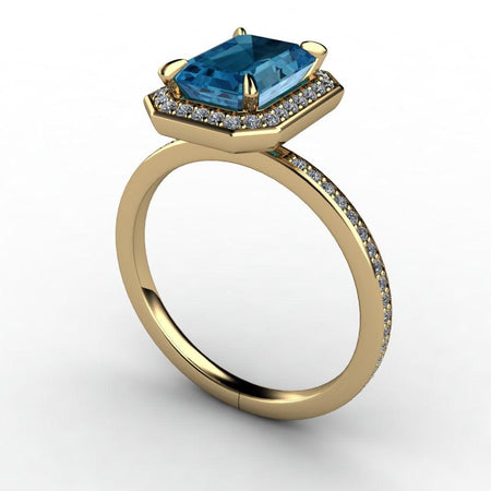 14kt yellow Gold Engagement Ring Bel Viaggio Designs, LLC