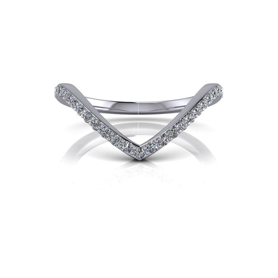 10kt white gold Wedding band Bel Viaggio Designs, LLC