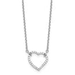 Diamond heart pendant necklace in 14k gold on a fine chain, elegant jewelry gift