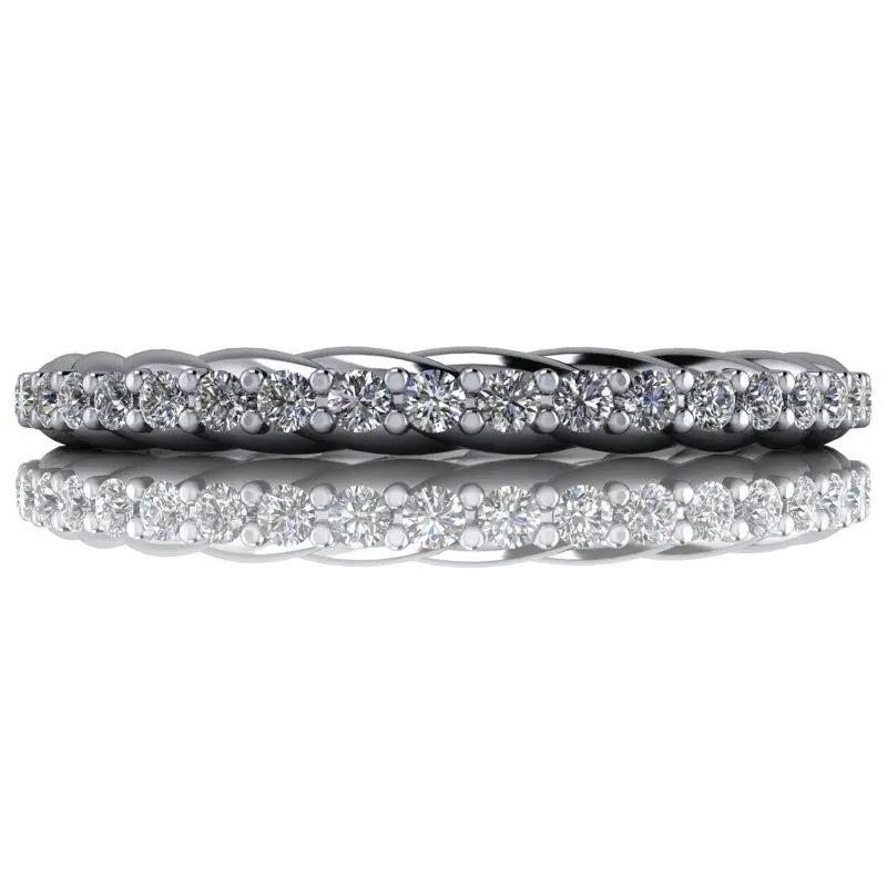 14 kt white gold Wedding band Bel Viaggio Designs, LLC