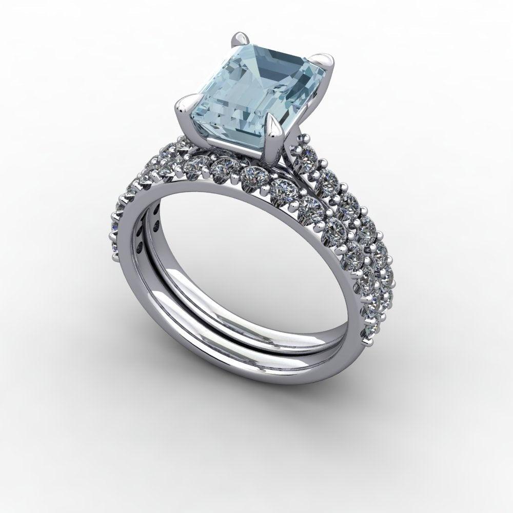 14 kt white gold Engagement Ring Bel Viaggio Designs, LLC