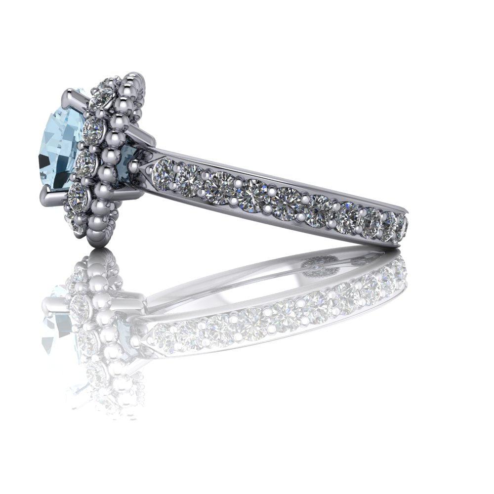 14 kt white gold Engagement Ring Bel Viaggio Designs, LLC