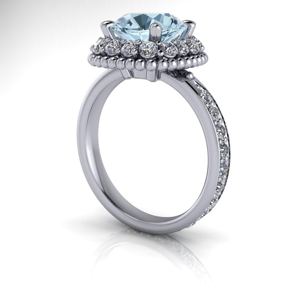 14 kt white gold Engagement Ring Bel Viaggio Designs, LLC