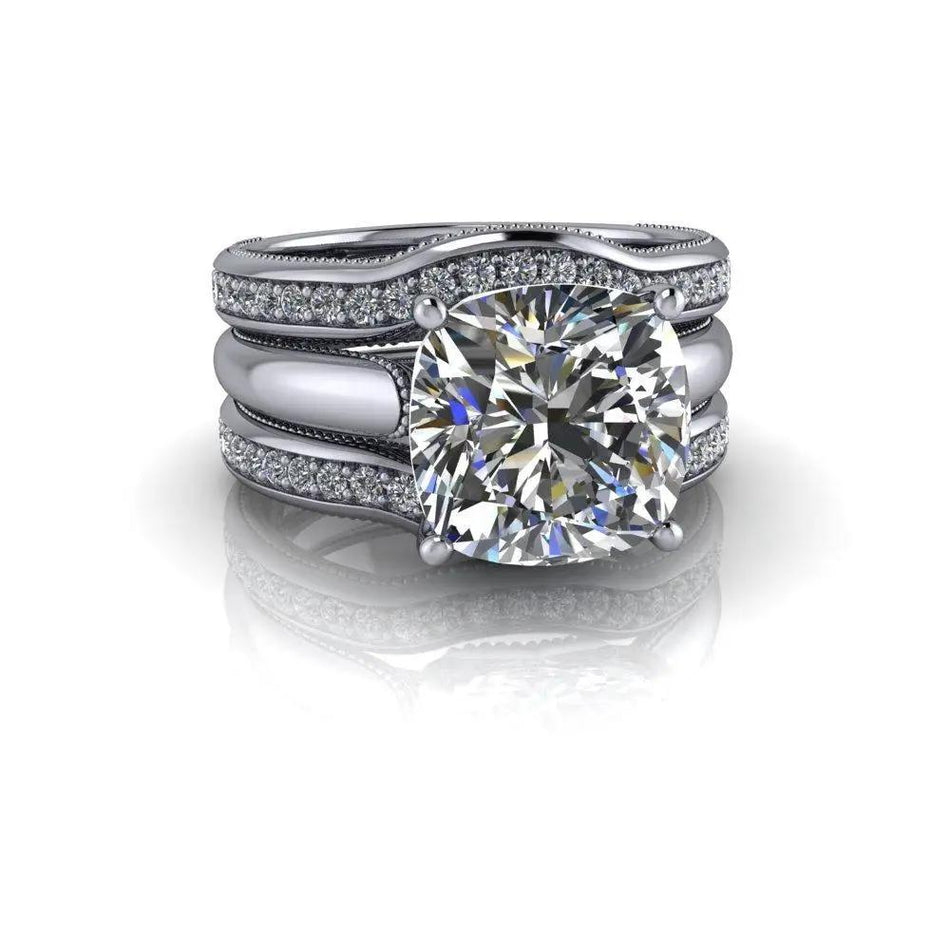 14 kt white gold bridal set Bel Viaggio Designs, LLC