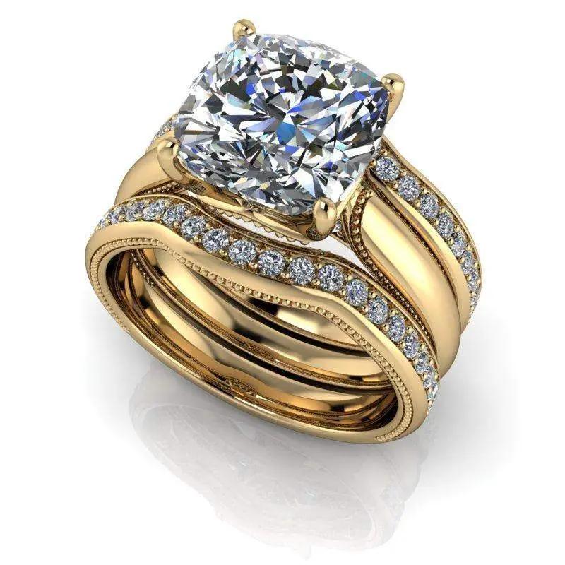 14 kt yellow gold bridal set Bel Viaggio Designs, LLC