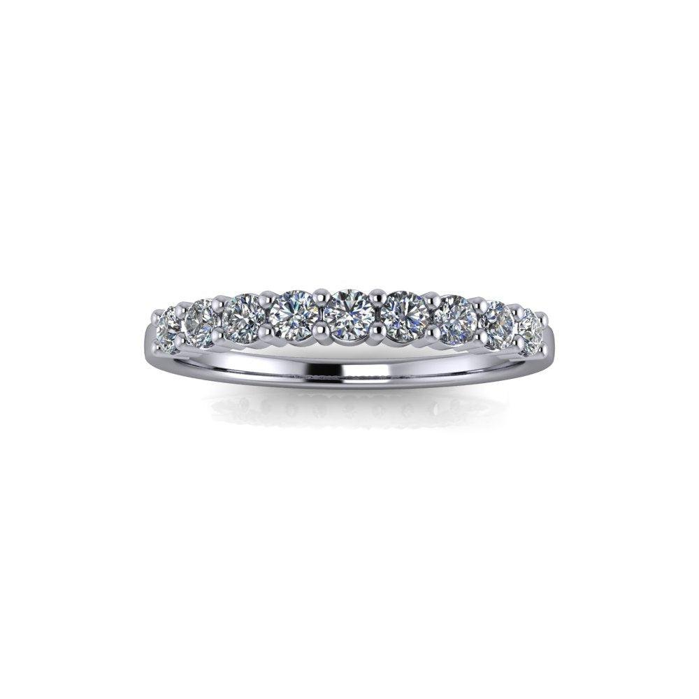 10kt white gold Wedding band Bel Viaggio Designs, LLC