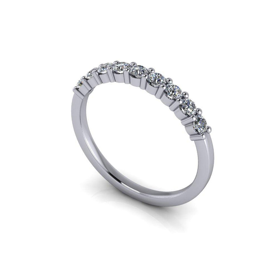 10kt white gold Wedding band Bel Viaggio Designs, LLC