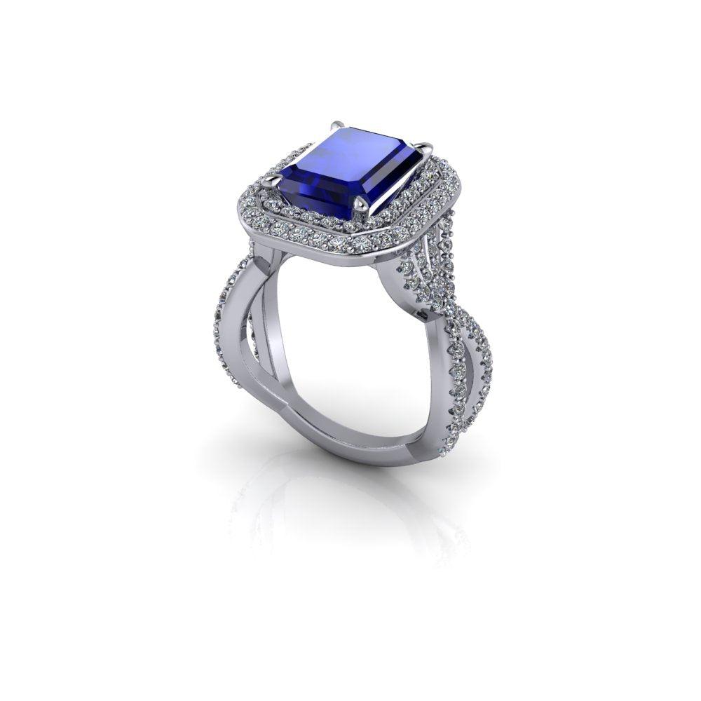 platinum Engagement Ring Bel Viaggio Designs, LLC