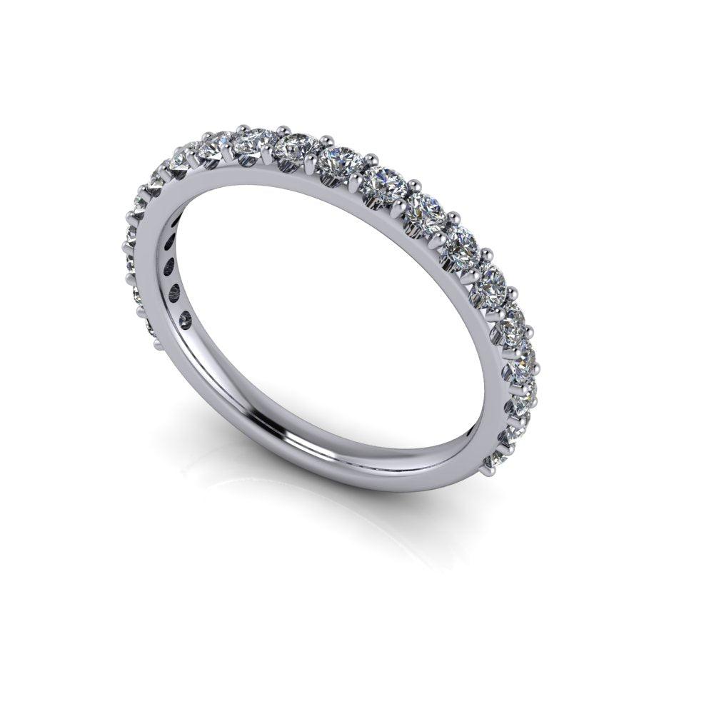 14 kt white gold wedding band Bel Viaggio Designs, LLC