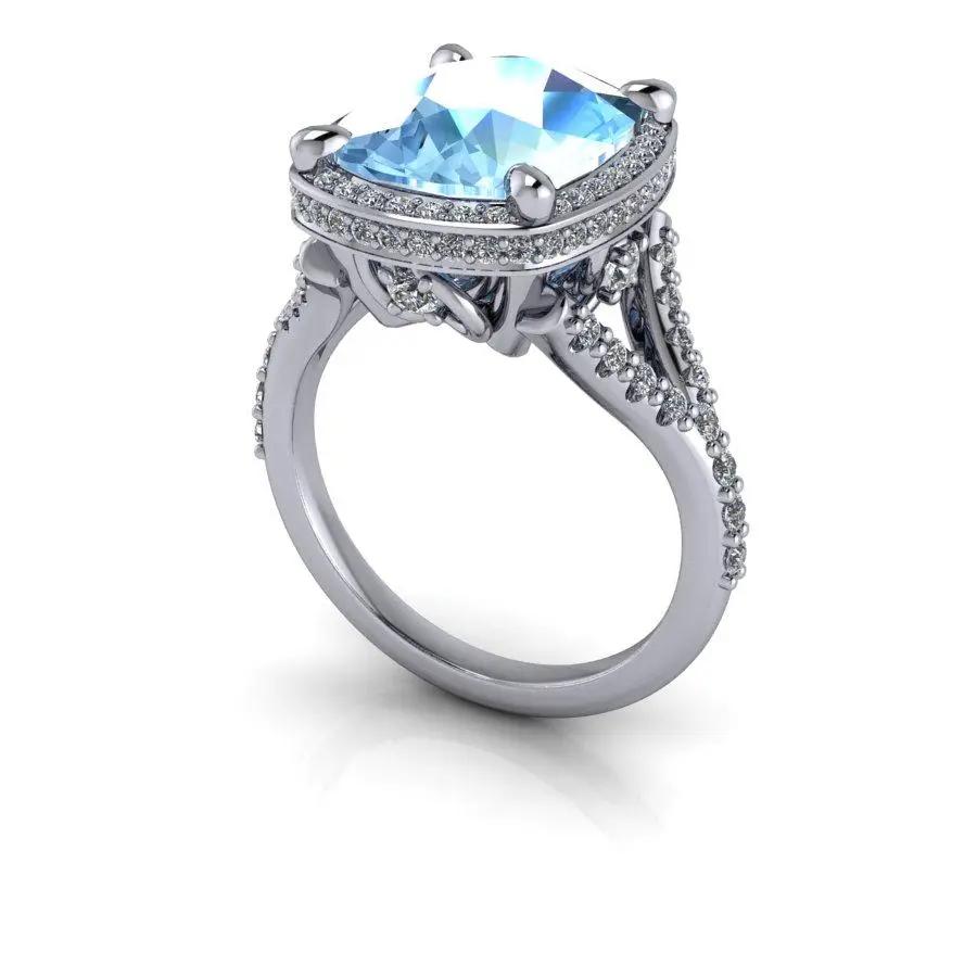 platinum Engagement Ring Bel Viaggio Designs, LLC