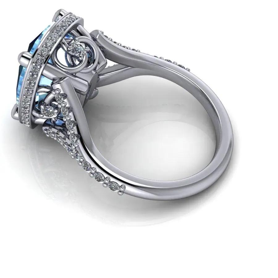 platinum Engagement Ring Bel Viaggio Designs, LLC