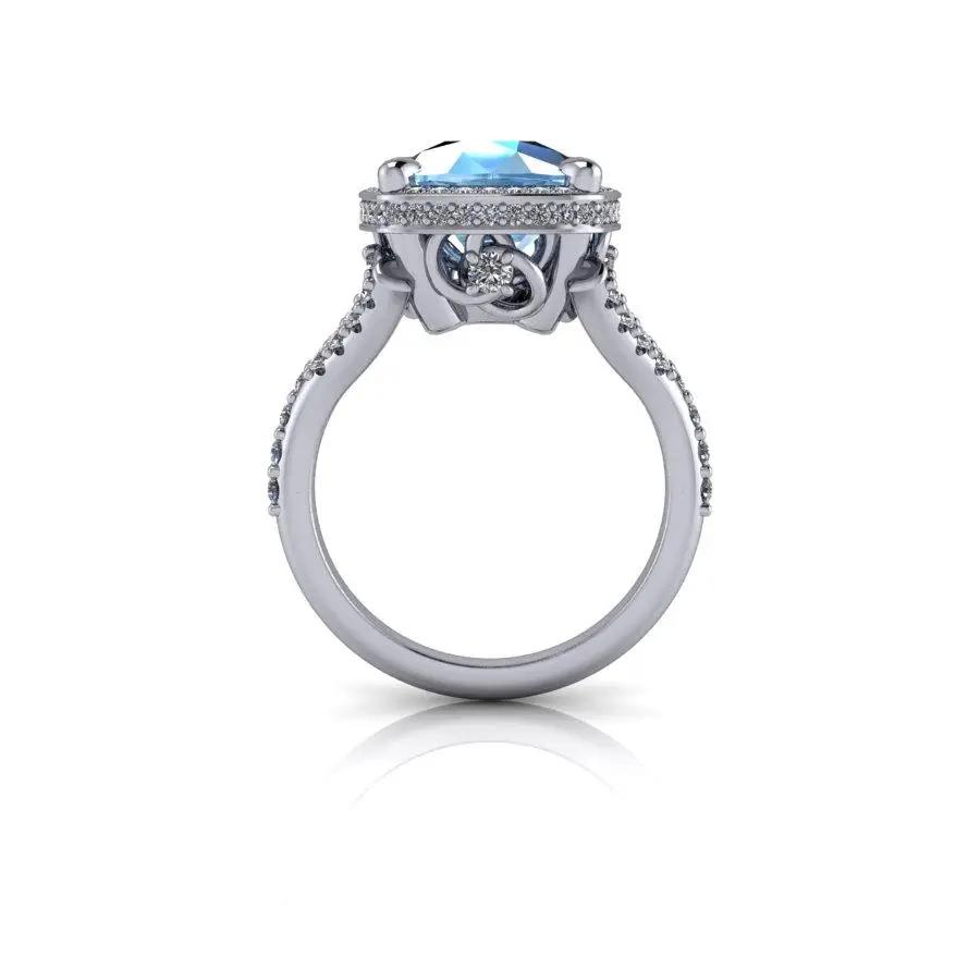 platinum Engagement Ring Bel Viaggio Designs, LLC