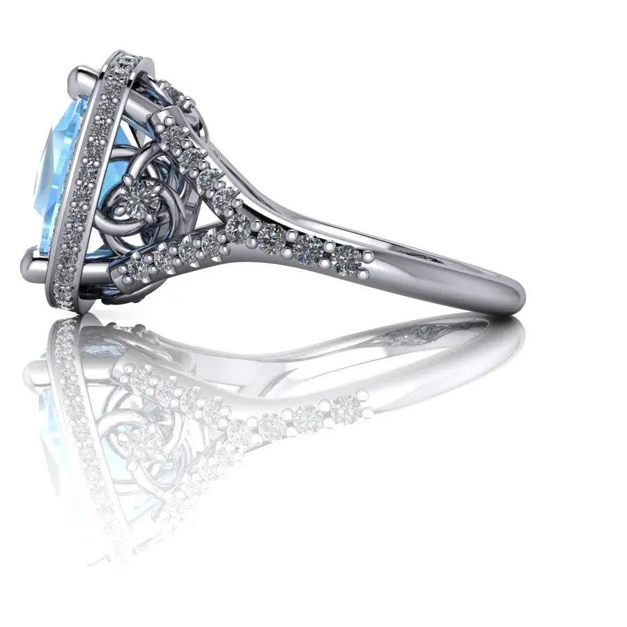 platinum Engagement Ring Bel Viaggio Designs, LLC