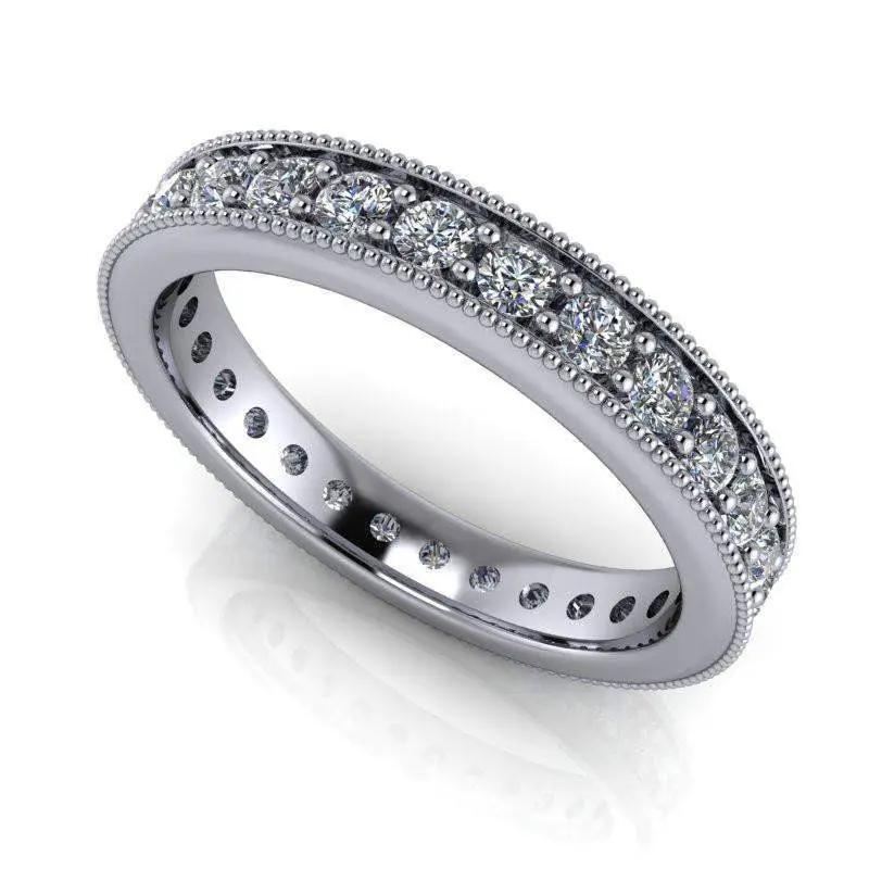 10kt white gold Wedding band Bel Viaggio Designs, LLC