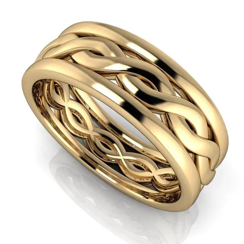 10kt yellow gold Men's Wedding Bands Bel Viaggio Designs, LLC