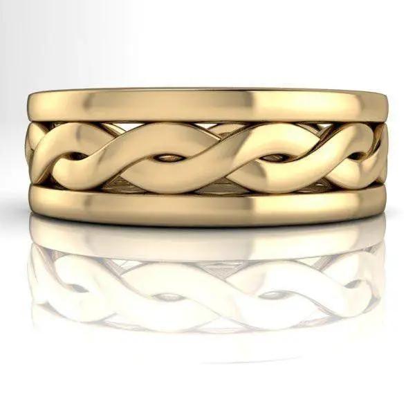 10kt yellow gold Men's Wedding Bands Bel Viaggio Designs, LLC