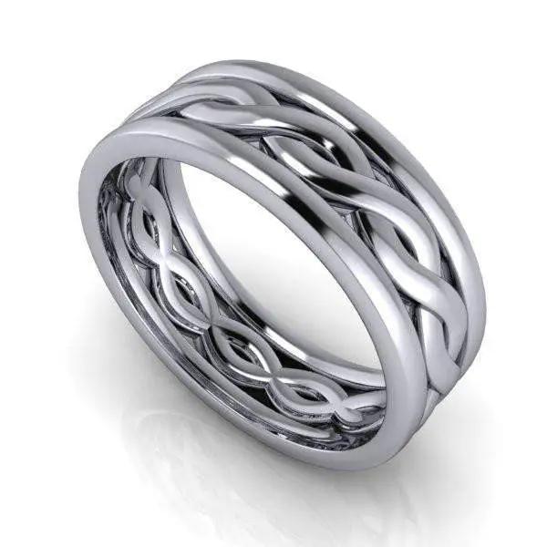 Sterling Silver Men's Wedding Bands Bel Viaggio Designs, LLC