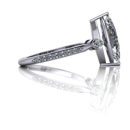 platinum Engagement Ring Bel Viaggio Designs, LLC