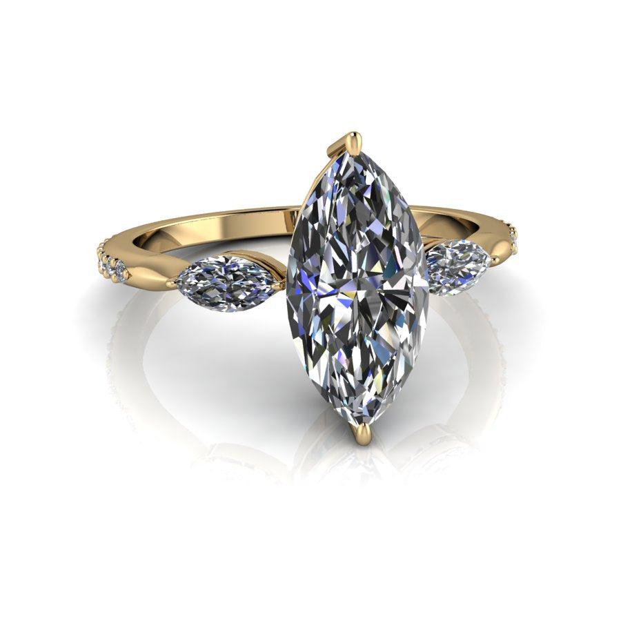 10kt yellow gold Engagement Ring Bel Viaggio Designs, LLC