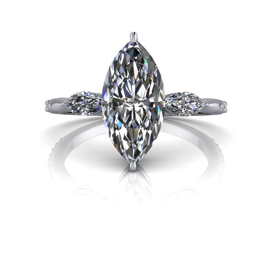 platinum Engagement Ring Bel Viaggio Designs, LLC