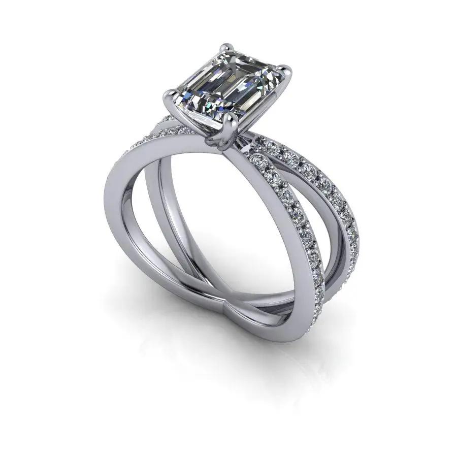 10kt white gold Engagement Ring Bel Viaggio Designs, LLC