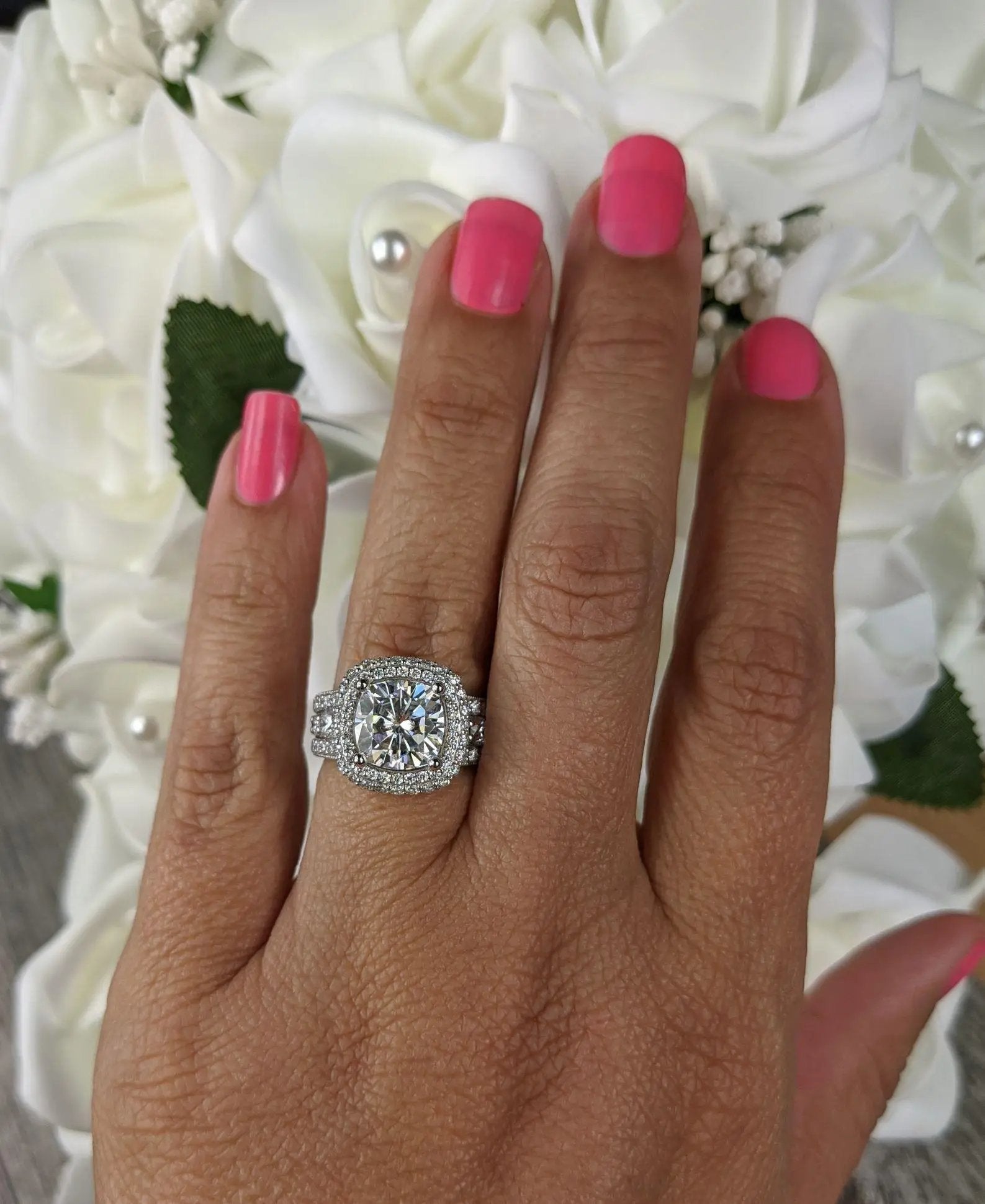 14kt white gold Engagement Ring Bel Viaggio Designs, LLC