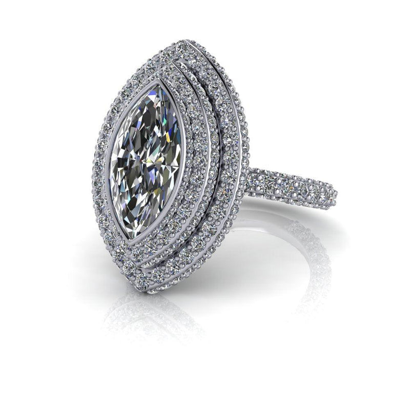 10kt white gold Engagement Ring Bel Viaggio Designs, LLC