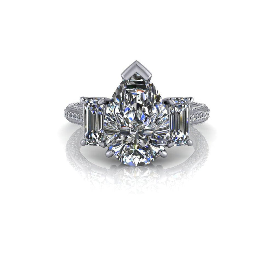 10kt white gold Engagement Ring Bel Viaggio Designs, LLC