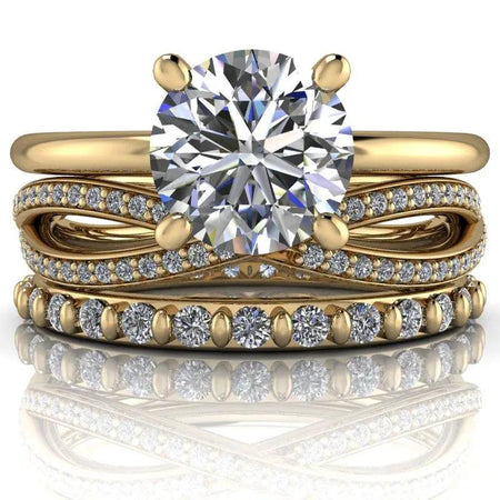 10kt yellow gold bridal set Bel Viaggio Designs, LLC