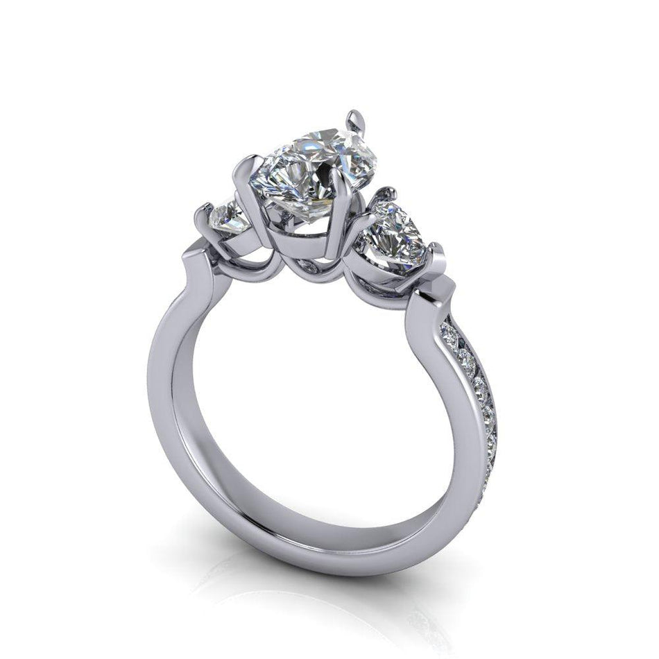 10kt white gold Engagement Ring Bel Viaggio Designs, LLC