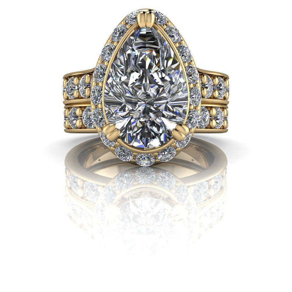 10kt yellow gold bridal set Bel Viaggio Designs, LLC