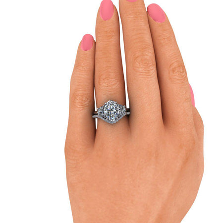 10kt white gold Engagement Ring Bel Viaggio Designs, LLC