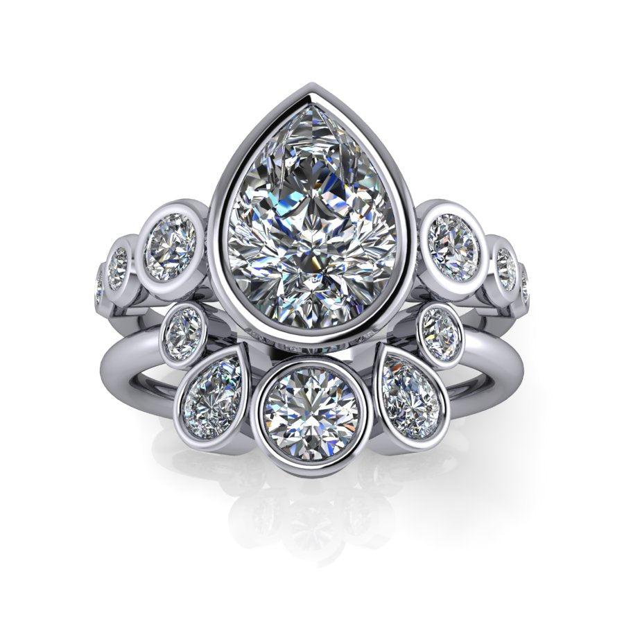 10kt white gold Engagement Ring Bel Viaggio Designs, LLC
