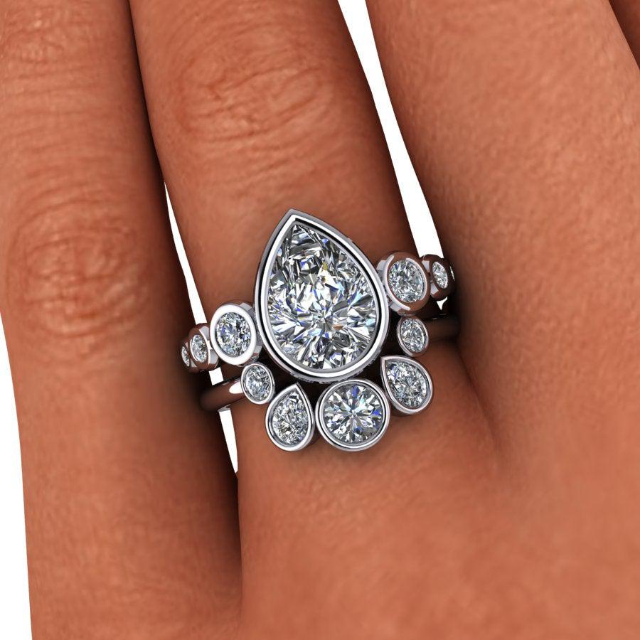10kt white gold Engagement Ring Bel Viaggio Designs, LLC