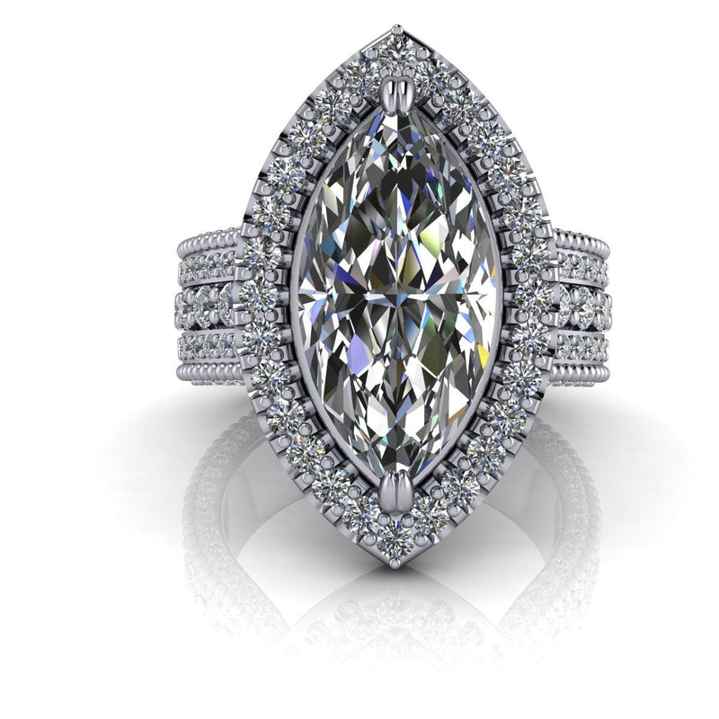 10kt white gold Engagement Ring Bel Viaggio Designs, LLC