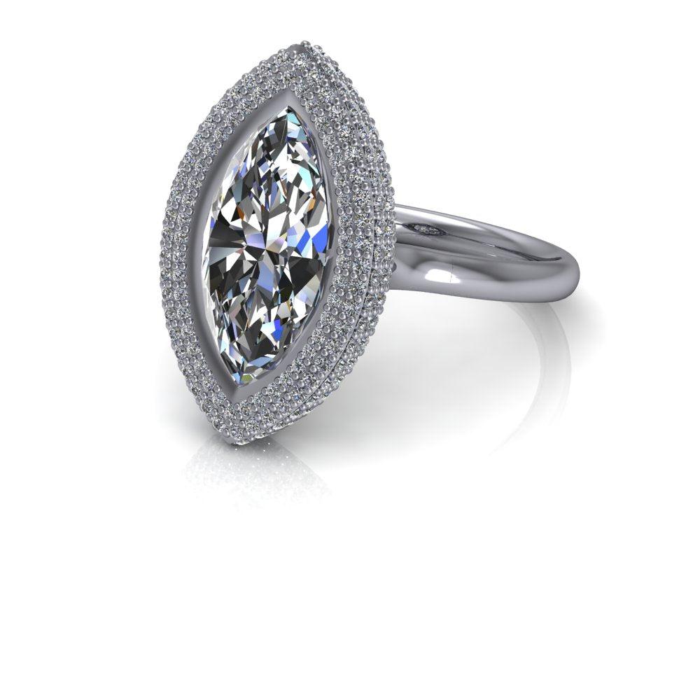 10kt white gold Engagement Ring Bel Viaggio Designs, LLC