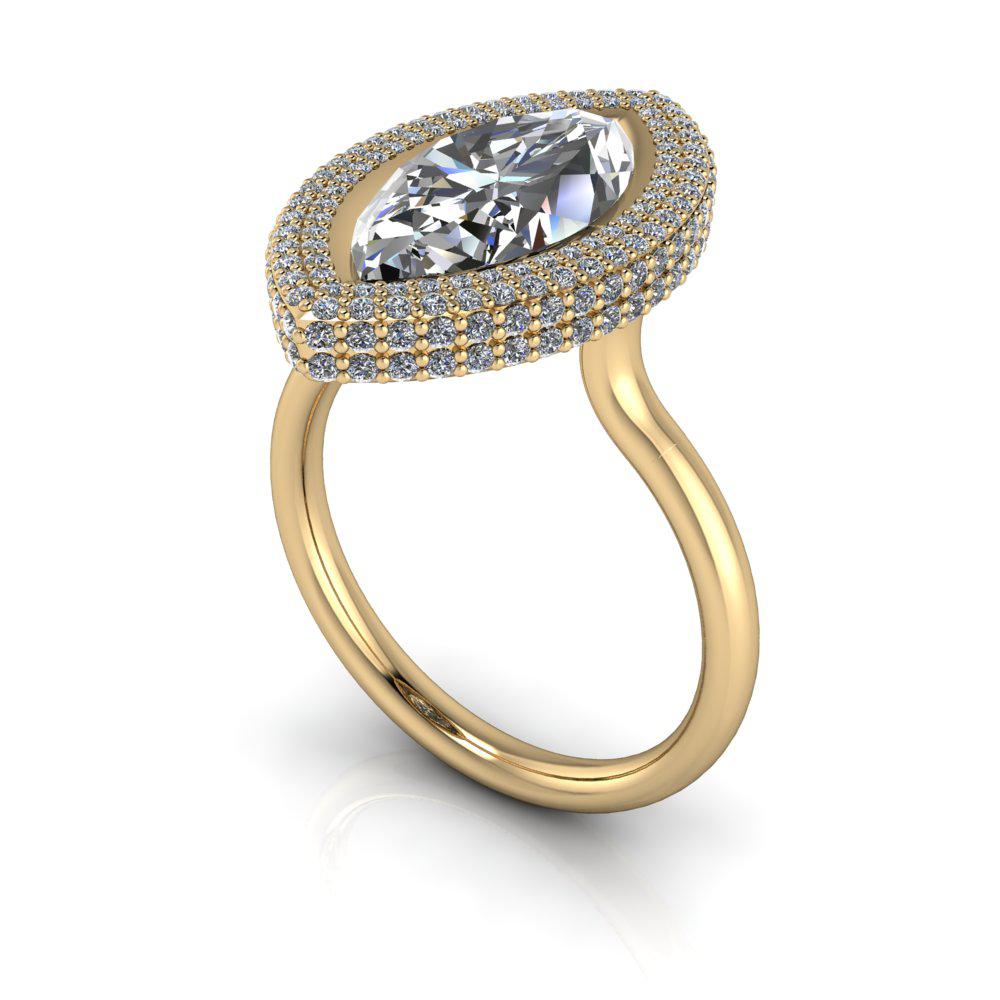 14kt white gold Engagement Ring Bel Viaggio Designs, LLC